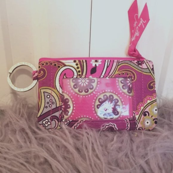 NWOT Very Bradley Very Berry Paisley Zip ID - Picture 1 of 3